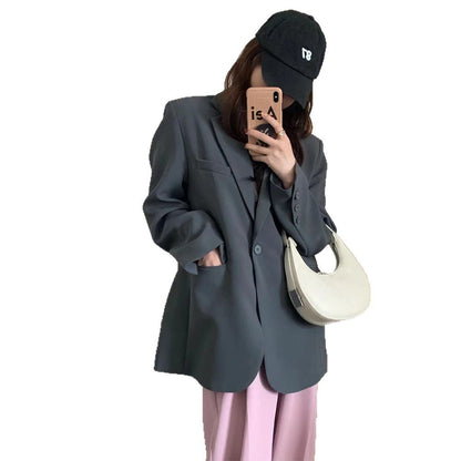 Damen Oversized Blazer aus Wolle mit Taschen