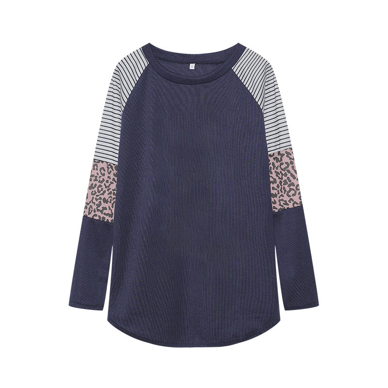 Damen Langarmshirt Tiermuster Streifen Norvielle