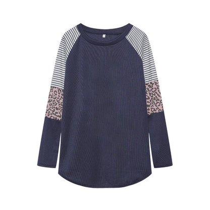 Damen Langarmshirt Tiermuster Streifen Norvielle