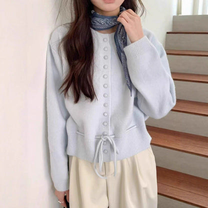 Damen Strickjacke mit Knöpfen Norvielle