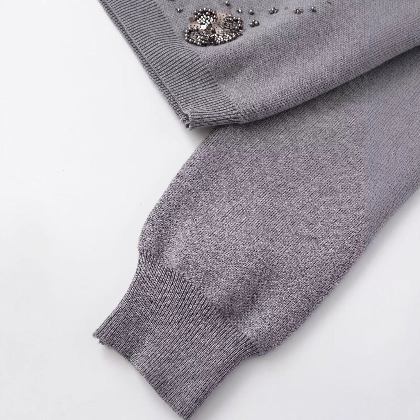 Damen Strickjacke Glitzernde Blüten Norvielle
