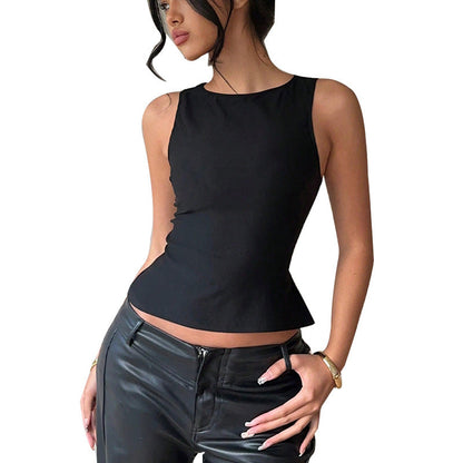 Damen Ärmelloses Asymmetrisch Elegantes Design