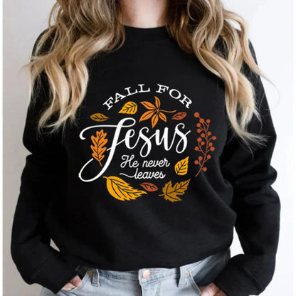 Damen Sweatshirt Weiches Innenfutter Herbstmotiv Norvielle