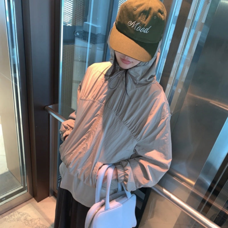 Damen Athletische Übergangsjacke Verstellbarer Kordelzug Norvielle