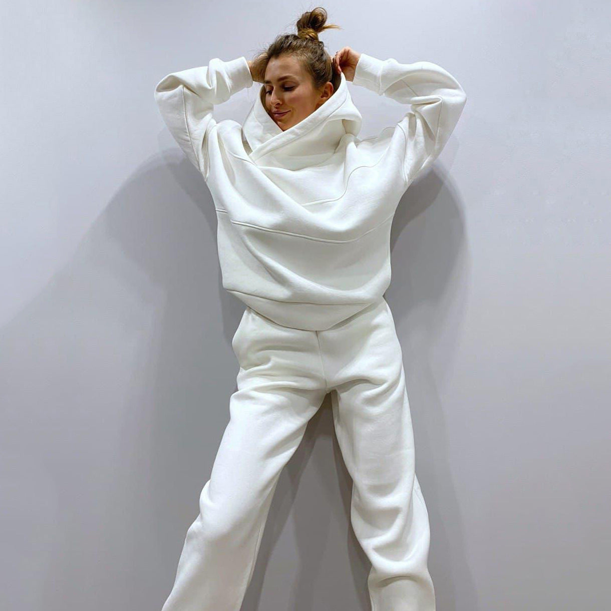 Damen Kapuzenpullover mit weiten Hosen Norvielle