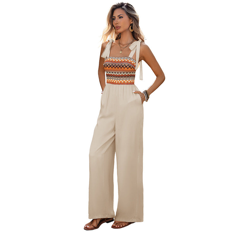 Damen Jumpsuit Bequem Geflochtenes Oberteil Norvielle