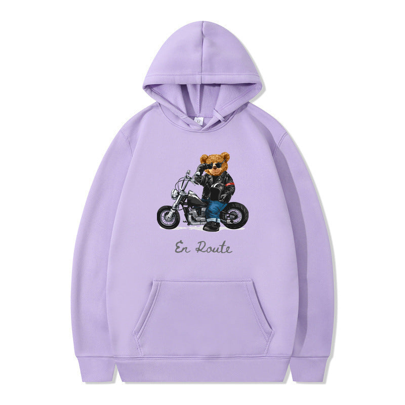 Damen Kapuzenpullover Bärenmotiv Lässig Norvielle