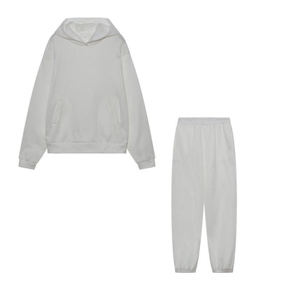 Damen Sportliches Hoodie Jogginghose Set Baumwolle
