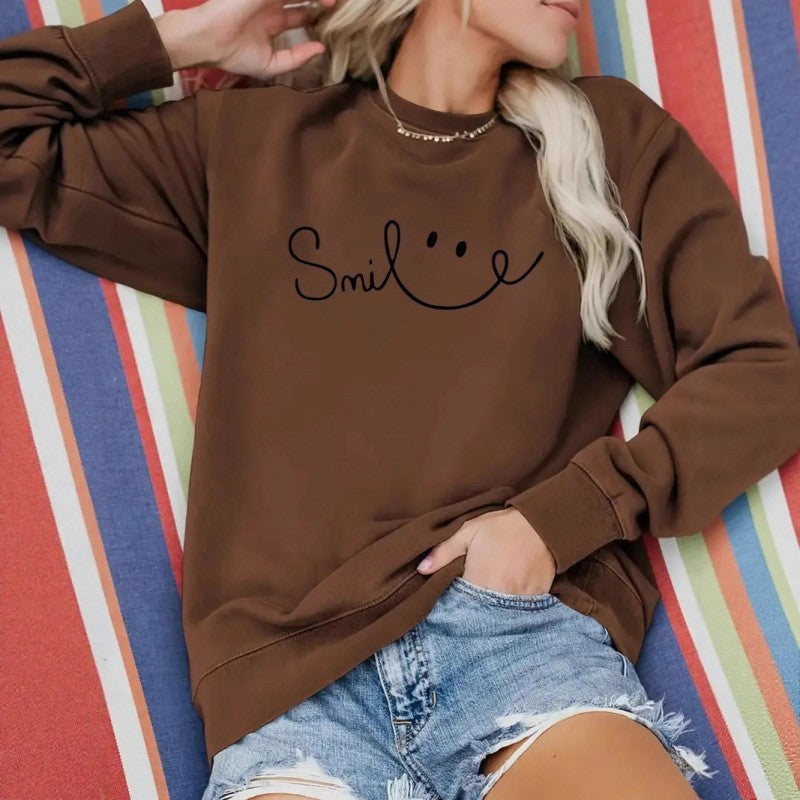 Damen Sweatshirt Lässiger Schriftzug Komfort Norvielle