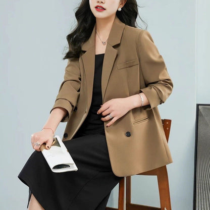 Damen Oversized Blazer Doppelter Knopfleiste Stylisch