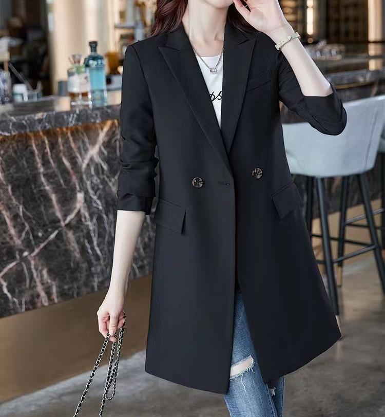 Damen Langblazer Doppelknopfleiste Norvielle