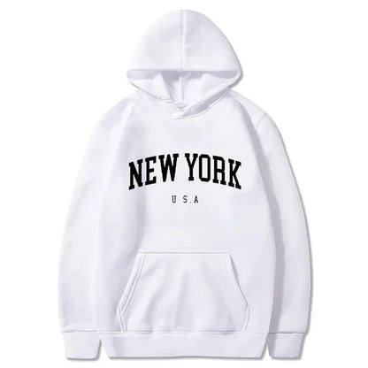 Damen Kapuzenpullover New York Print Bequem Norvielle