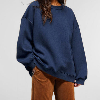 Damen Oversized Sweatshirt Weiter Schnitt Lässig Norvielle - Norvielle