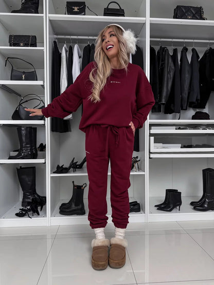 Damen Loungewear-Set Sweatshirt Jogginghosen Norvielle