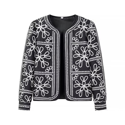 Damen Blumenjacke Eleganter Schnitt Norvielle