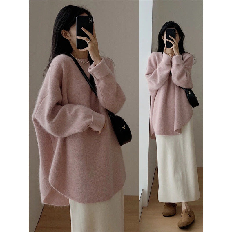 Damen Oversized Pullover Weich Norvielle