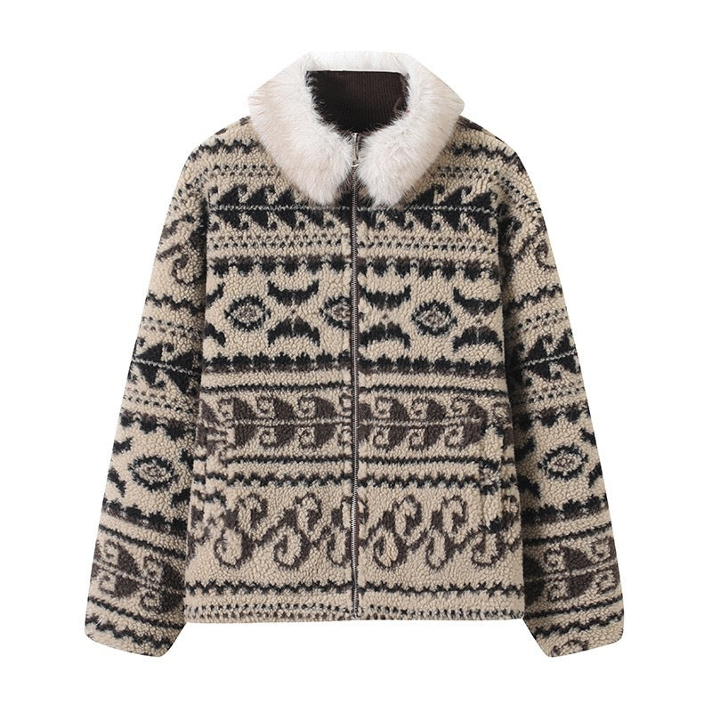 Damen Teddyjacke gefütterter Kragen Norvielle