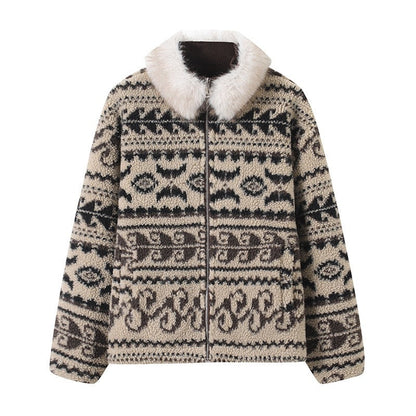 Damen Teddyjacke gefütterter Kragen Norvielle