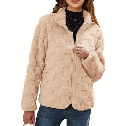 Damen Fleecejacke Strukturiert Seitentaschen Norvielle