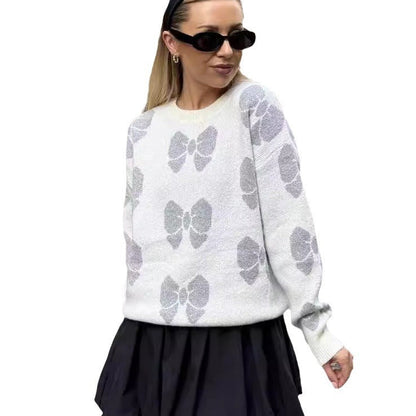 Damen Strickpullover Floralmuster Weich Norvielle