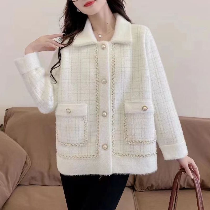 Damen Jacke Hahnentrittmuster Elegantes Design