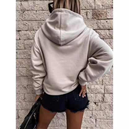 Damen Kapuzenpulli Weich Norvielle Beige