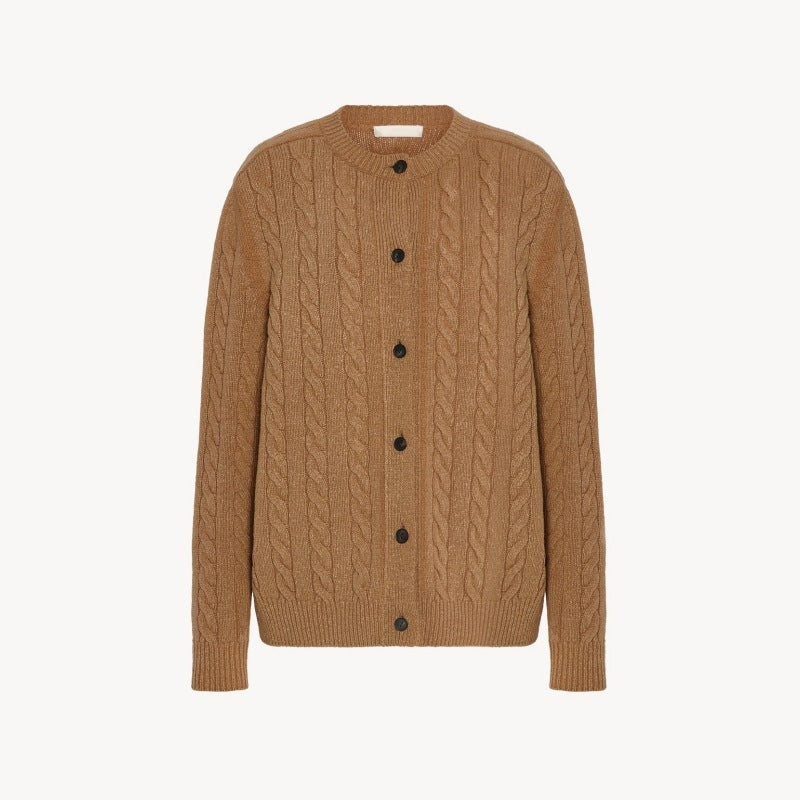 Damen Grobstrickjacke Knopfleiste Norvielle