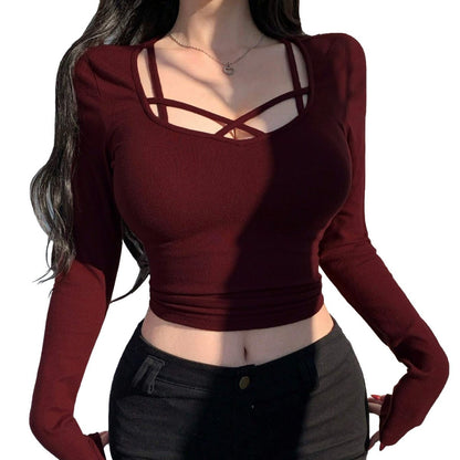 Damen Langarm- mit Knotendetail Eleganter Schnitt