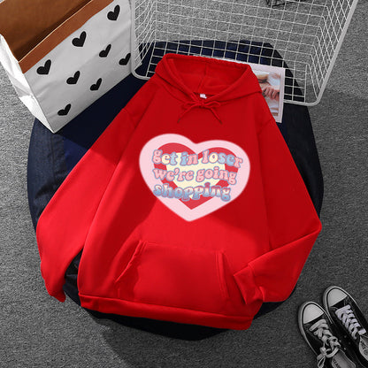 Damen Kapuzenpullover Kuschelig Grafikdesign Norvielle
