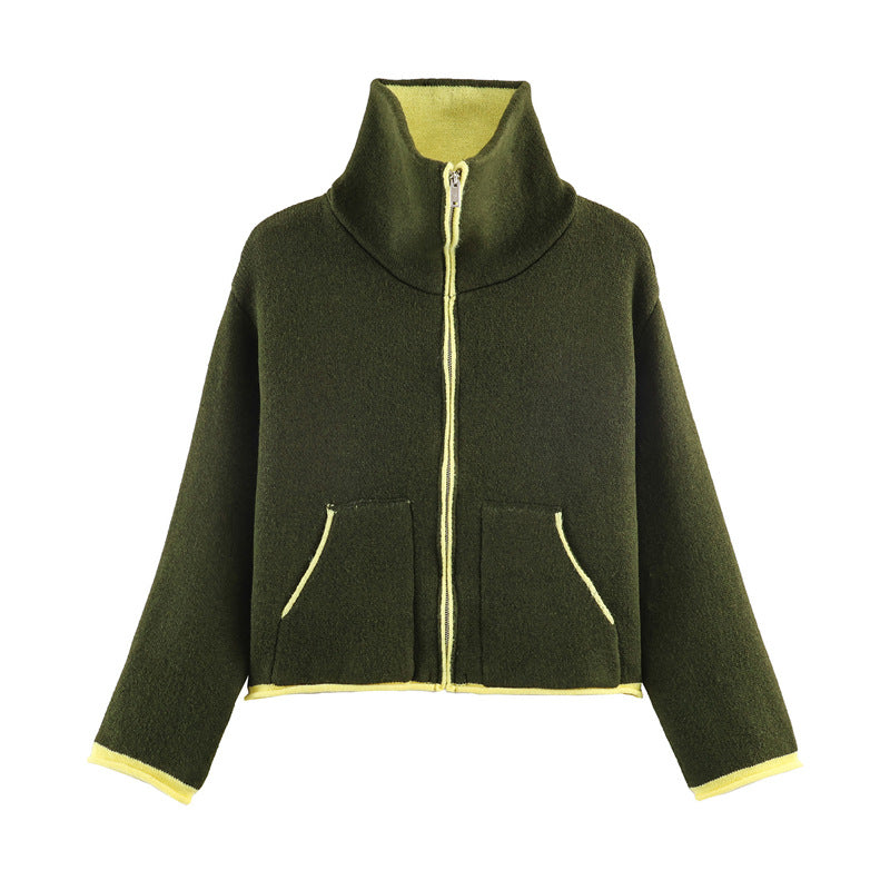 Damen Fleecejacke Oversized mit Kragen und Taschen Norvielle