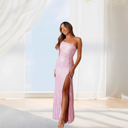 Damen Abendkleid Glitzernd Figurbetont Norvielle