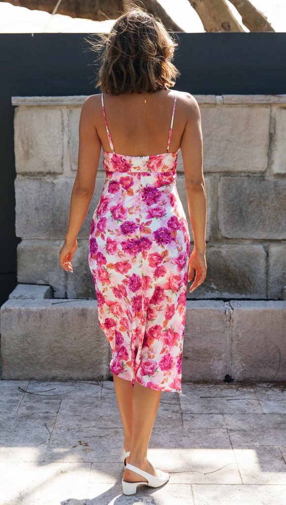 Damen Maxikleid Floraler Druck Mit Trägern Norvielle
