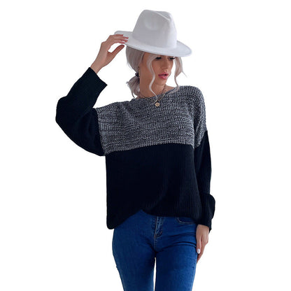 Damen Oversized Pullover Strukturiertes Muster Lässig Beige