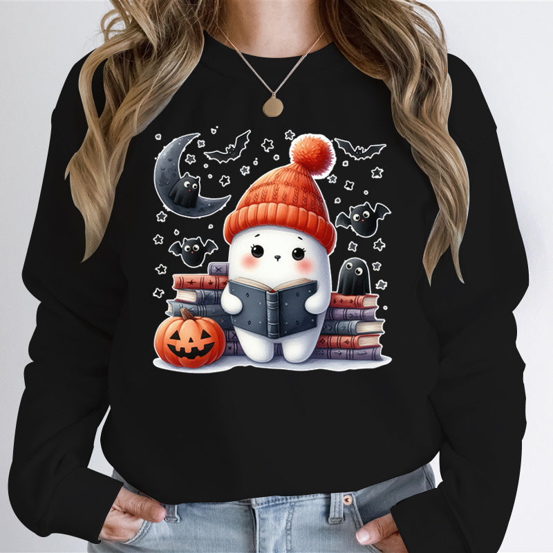 Damen Sweatshirt Halloween-Motiv Hochwertig Grün