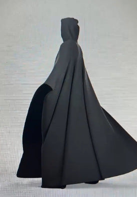 Damen Poncho-Decke mit Kapuze aus Wolle Norvielle