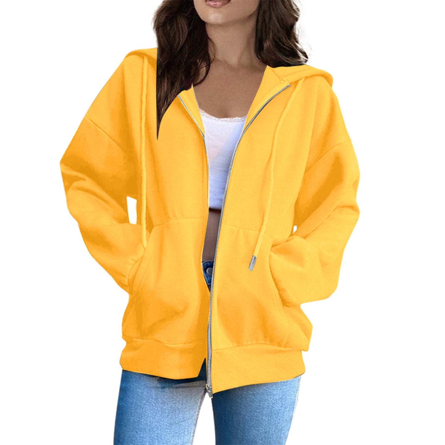 Damen Oversized Kapuzenjacke Gemütlich Norvielle