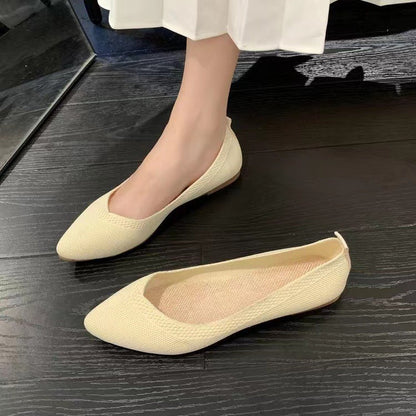 Damen Ballerinas Atmungsaktives Material Flexibles Fußbett