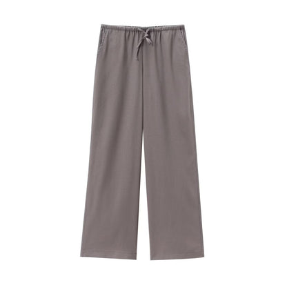 Damen Zweiteiler Set mit Bindegürtel und weite Hose Modern