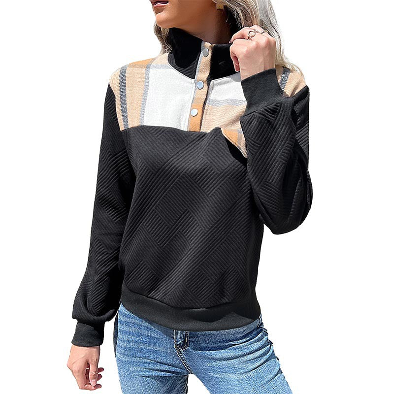 Damen Sweatpullover Eleganter Kragen Strukturiert Beige Norvielle