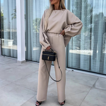 Damen Jumpsuit Weites Bein Voluminöse Ärmel Norvielle