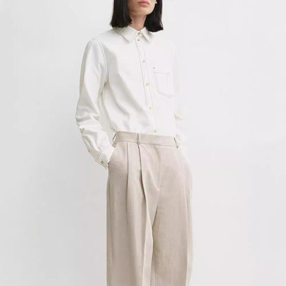 Damen Jeanshemd Lässiger Schnitt
