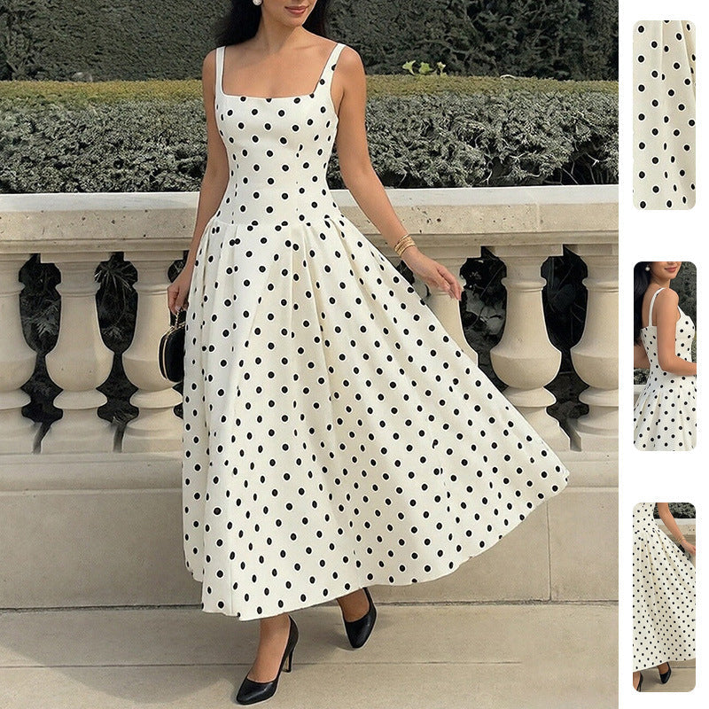 Damen Maxi-Kleid Polka-Dots Norvielle - Norvielle