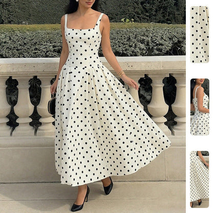 Damen Maxi-Kleid Polka-Dots Norvielle - Norvielle