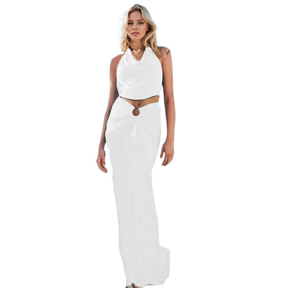 Damen Abendkleid Elegantes Wickeldesign Gummiband