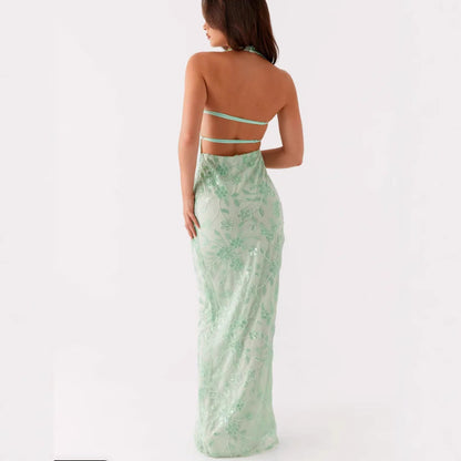 Damen Langarmkleid Spitze V-Ausschnitt Elegant Blumenmuster