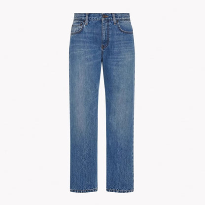Damen High-Waist Jeans Lässiger Schnitt Norvielle