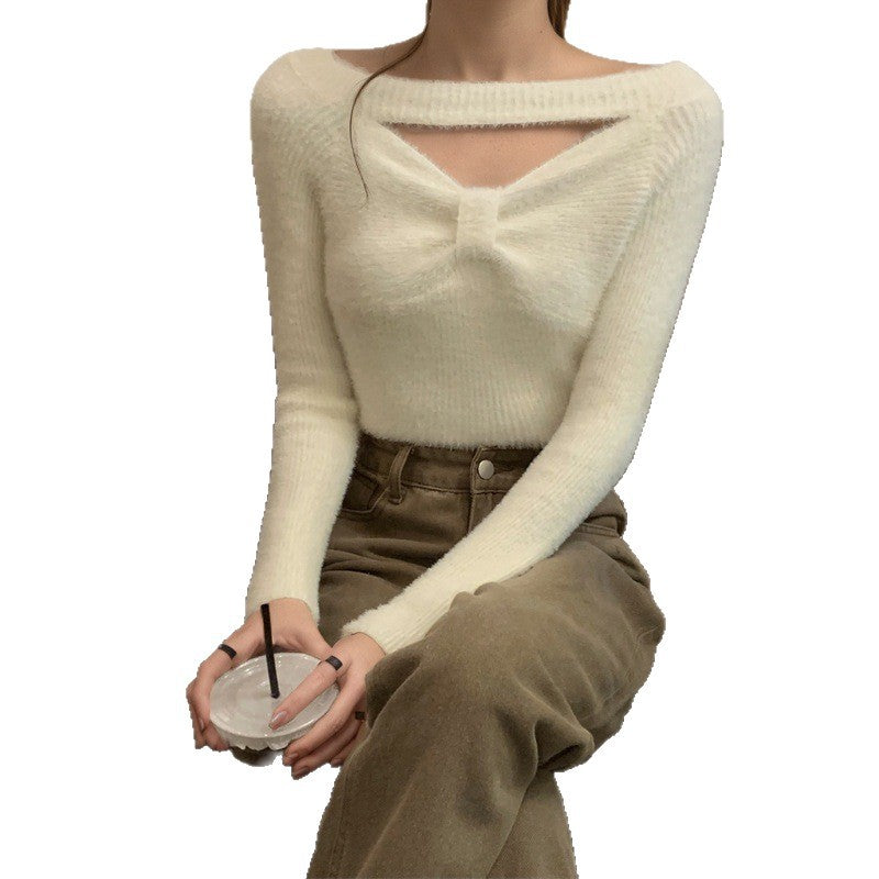 Damen Strickoberteil mit Cut-Out
