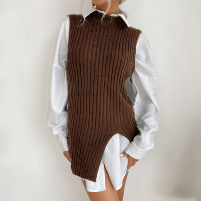 Damen Strickkleid Tailliert Modern Norvielle