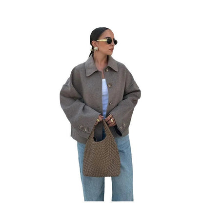 Damen Oversized Wollmantel Norvielle