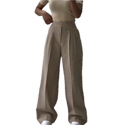 Damen Bügelfaltenhose Weite Bein Norvielle